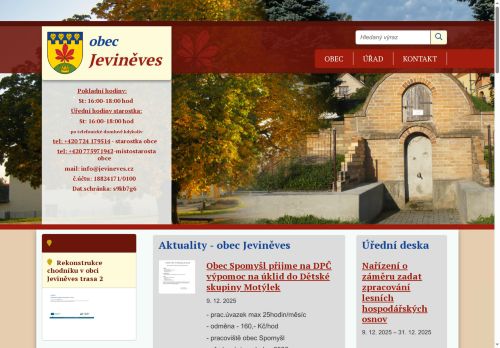 Zobrazit webové stránky Obecní úřad Jeviněves