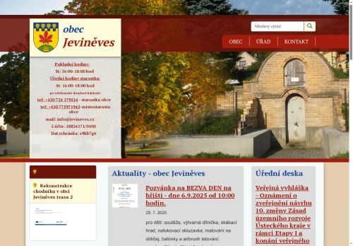Zobrazit webové stránky Obecní úřad Jeviněves