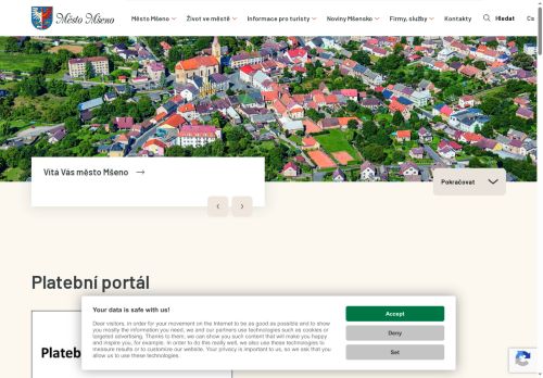 Zobrazit webové stránky Městský úřad Mšeno