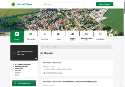 Zobrazit webové stránky Obecní úřad Lužec nad Vltavou