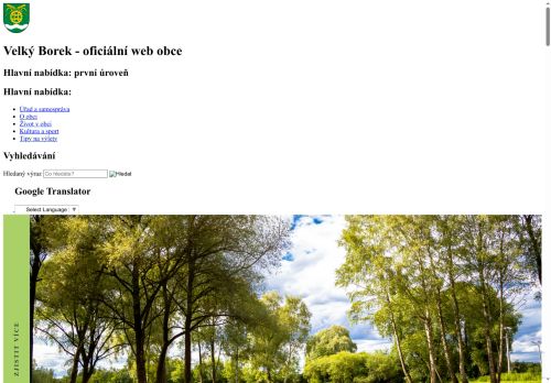 Zobrazit webové stránky Obecní úřad Velký Borek