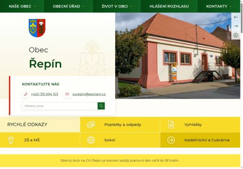 Zobrazit webové stránky Obecní úřad Řepín