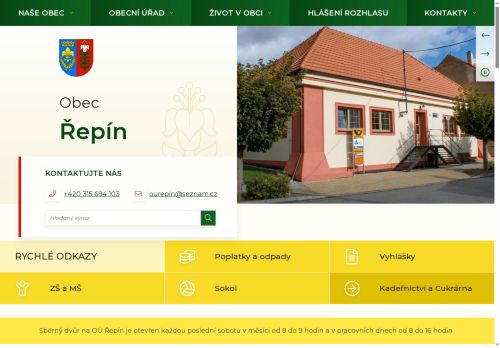 Zobrazit webové stránky Obecní úřad Řepín