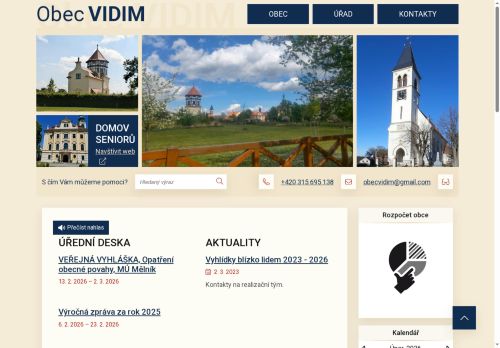 Zobrazit webové stránky Obecní úřad Vidim