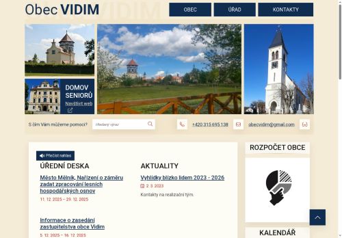 Zobrazit webové stránky Obecní úřad Vidim