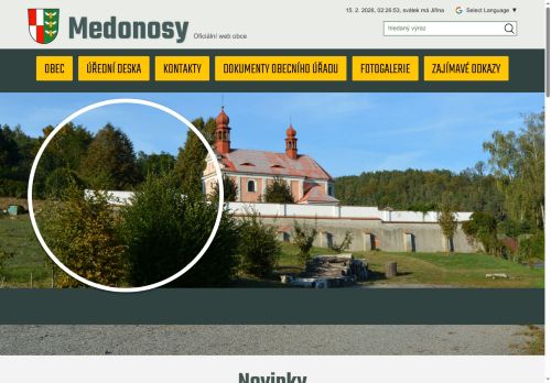 Zobrazit webové stránky Obecní úřad Medonosy