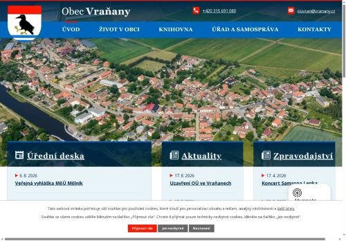 Zobrazit webové stránky Obecní úřad Vraňany