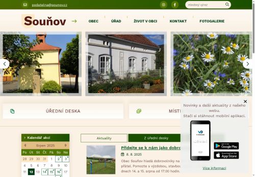 Zobrazit webové stránky Obecní úřad Souňov