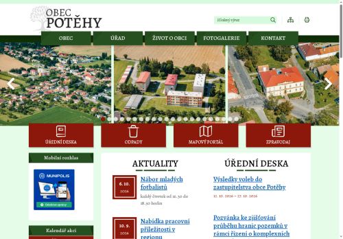 Zobrazit webové stránky Obecní úřad Potěhy