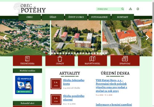 Zobrazit webové stránky Obecní úřad Potěhy