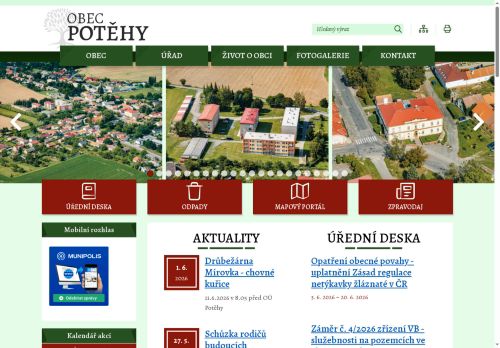 Zobrazit webové stránky Obecní úřad Potěhy