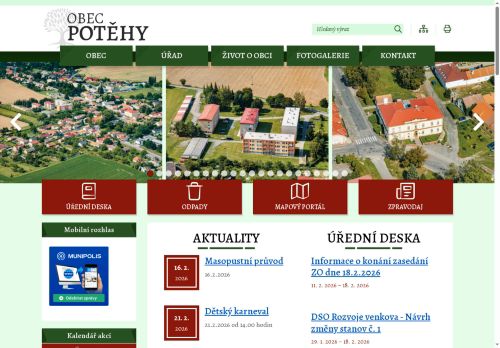 Zobrazit webové stránky Obecní úřad Potěhy