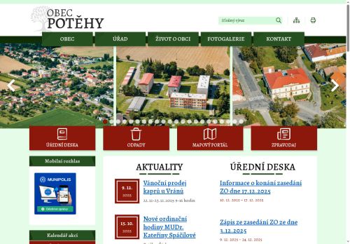 Zobrazit webové stránky Obecní úřad Potěhy