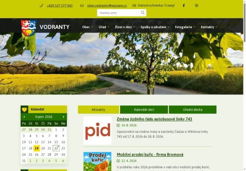 Zobrazit webové stránky Obecní úřad Vodranty