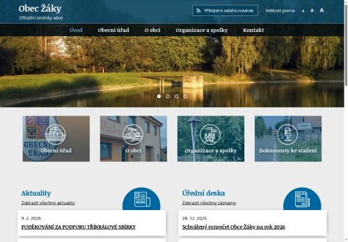 Zobrazit webové stránky Obecní úřad Žáky
