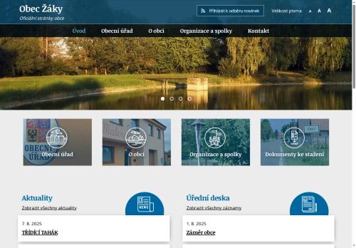Zobrazit webové stránky Obecní úřad Žáky