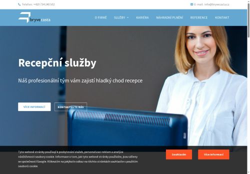 BRYVECASTA s.r.o. nabízí práci na pozici Recepční ubytovny - pouze pro OZP v obci Praha