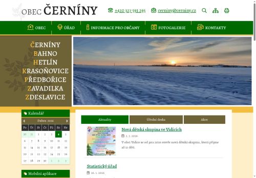Zobrazit webové stránky Obecní úřad Černíny