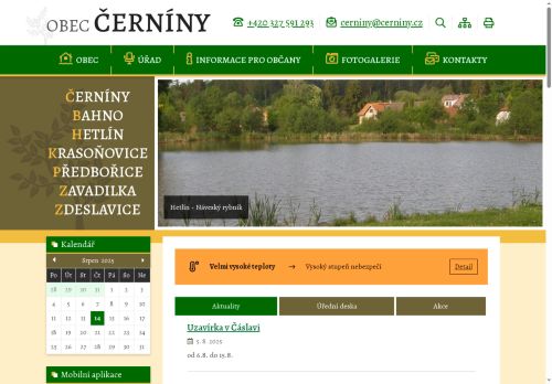 Zobrazit webové stránky Obecní úřad Černíny