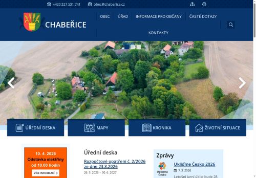 Zobrazit webové stránky Obecní úřad Chabeřice