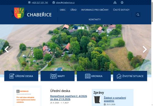 Zobrazit webové stránky Obecní úřad Chabeřice