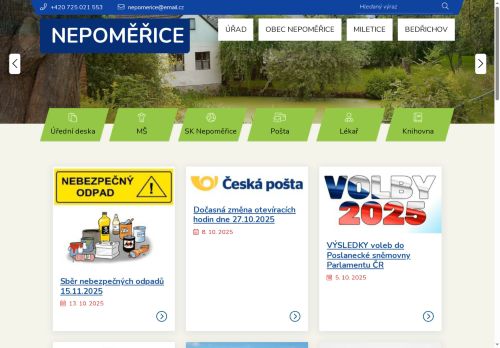Zobrazit webové stránky Obecní úřad Nepoměřice
