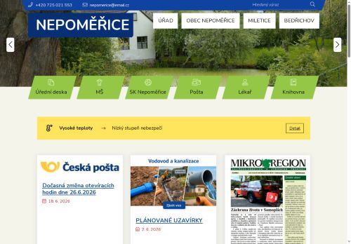 Zobrazit webové stránky Obecní úřad Nepoměřice