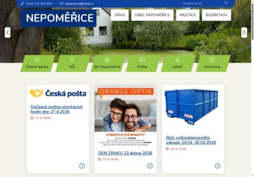 Zobrazit webové stránky Obecní úřad Nepoměřice