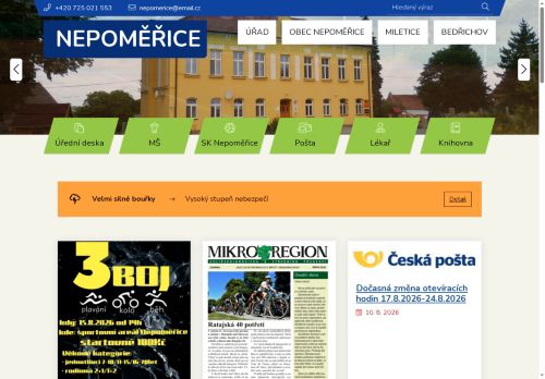 Zobrazit webové stránky Obecní úřad Nepoměřice