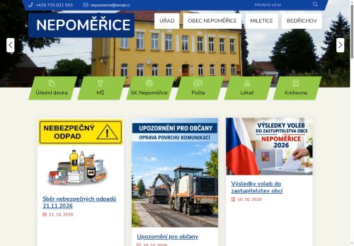 Zobrazit webové stránky Obecní úřad Nepoměřice