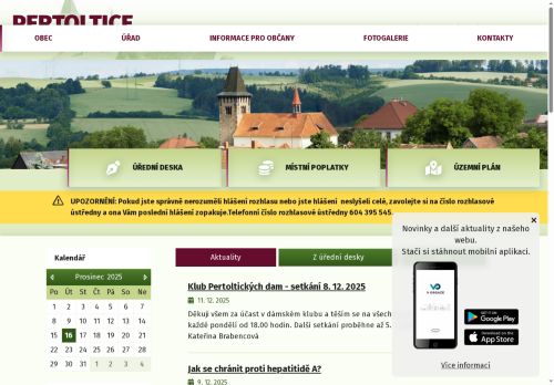 Zobrazit webové stránky Obecní úřad Pertoltice