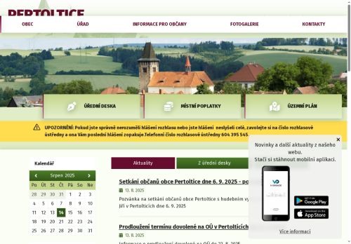 Zobrazit webové stránky Obecní úřad Pertoltice