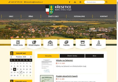 Zobrazit webové stránky Obecní úřad Křesetice