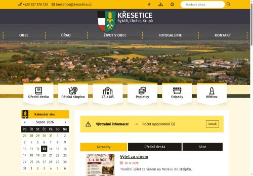 Zobrazit webové stránky Obecní úřad Křesetice