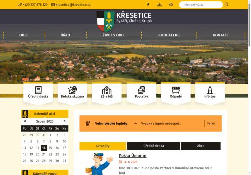 Zobrazit webové stránky Obecní úřad Křesetice