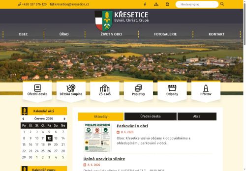 Zobrazit webové stránky Obecní úřad Křesetice