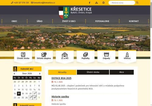 Zobrazit webové stránky Obecní úřad Křesetice