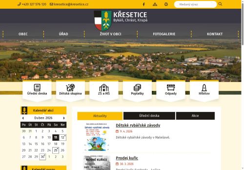 Zobrazit webové stránky Obecní úřad Křesetice