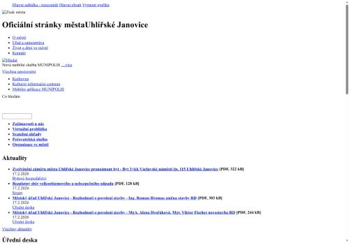 Zobrazit webové stránky Městský úřad Uhlířské Janovice