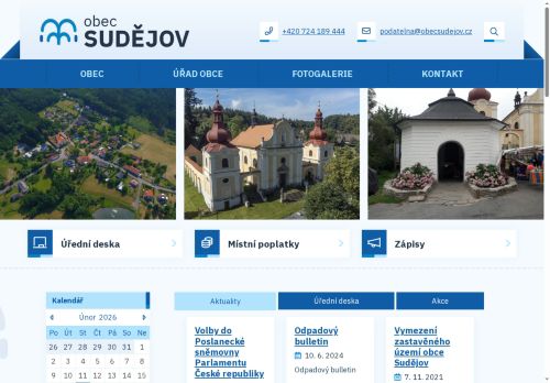 Zobrazit webové stránky Obecní úřad Sudějov