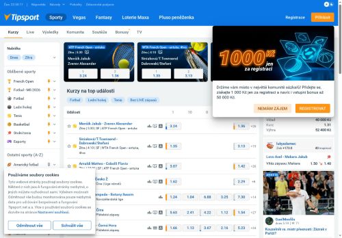 Zobrazit webové stránky Tipsport, a.s. - pobočka Zbýšov