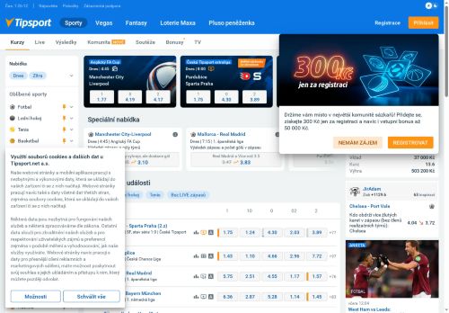 Zobrazit webové stránky Tipsport, a.s. - pobočka Zbýšov