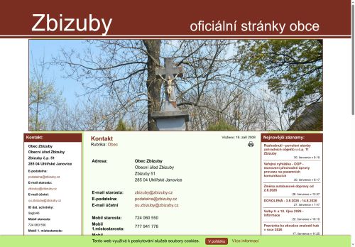 Zobrazit webové stránky Obecní úřad Zbizuby