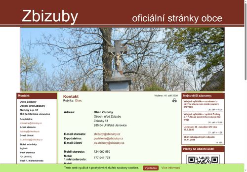 Zobrazit webové stránky Obecní úřad Zbizuby