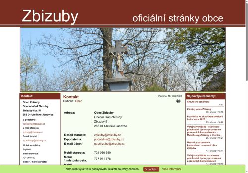 Zobrazit webové stránky Obecní úřad Zbizuby