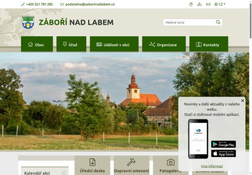 Zobrazit webové stránky Obecní úřad Záboří nad Labem