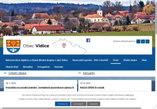 Zobrazit webové stránky Obecní úřad Vidice