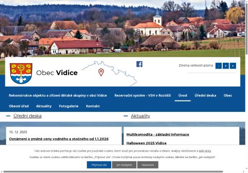 Zobrazit webové stránky Obecní úřad Vidice