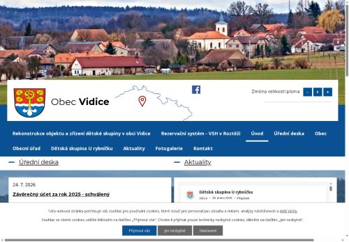 Zobrazit webové stránky Obecní úřad Vidice