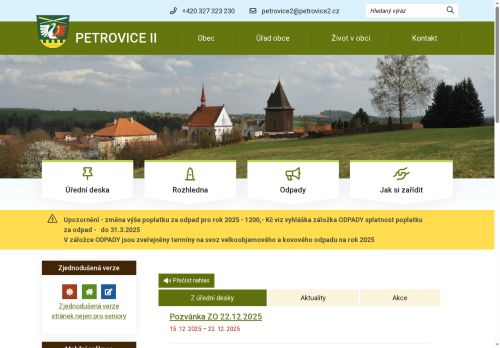 Zobrazit webové stránky Obecní úřad Petrovice II